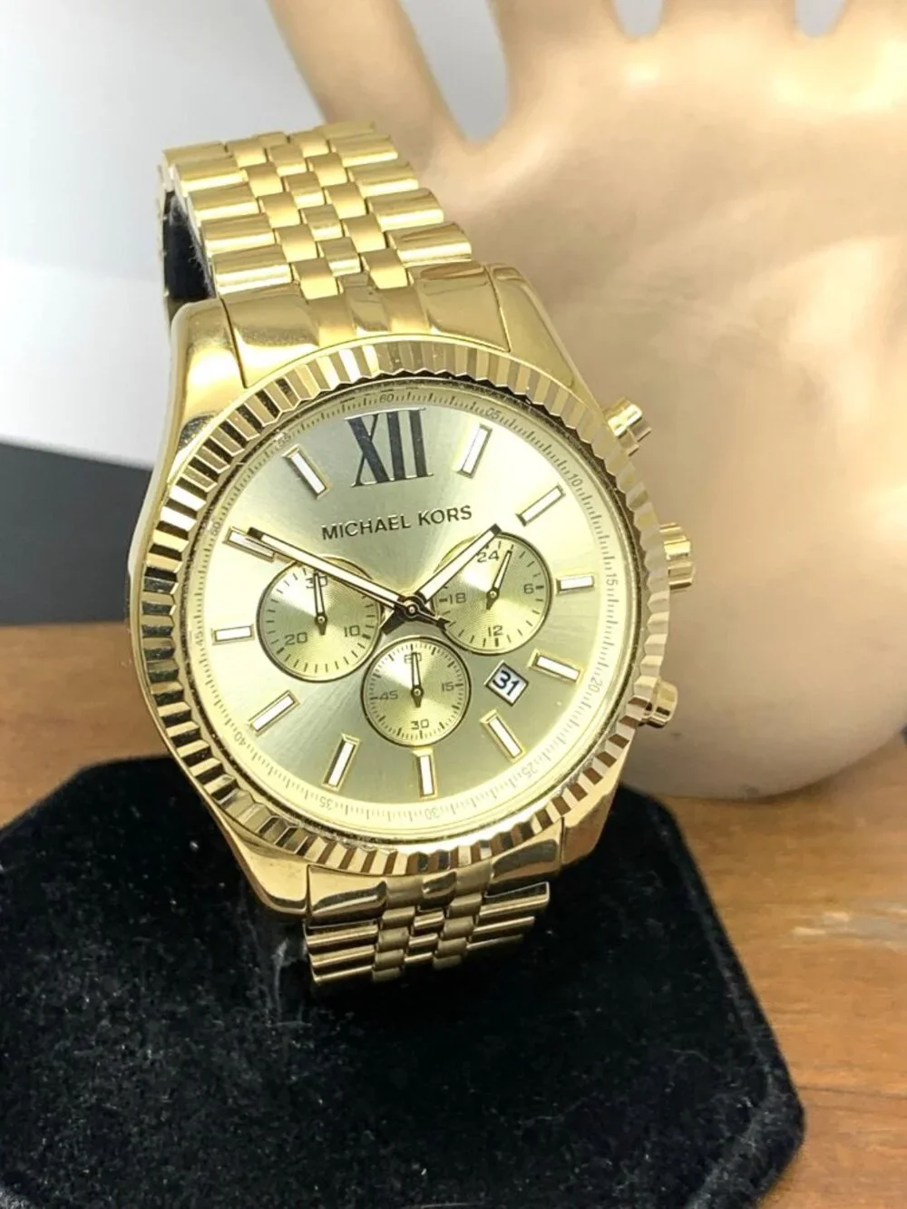 Michael Kors Men's Watch MK8281 Quartz Chronograph Gold Stainless Steel 45mm